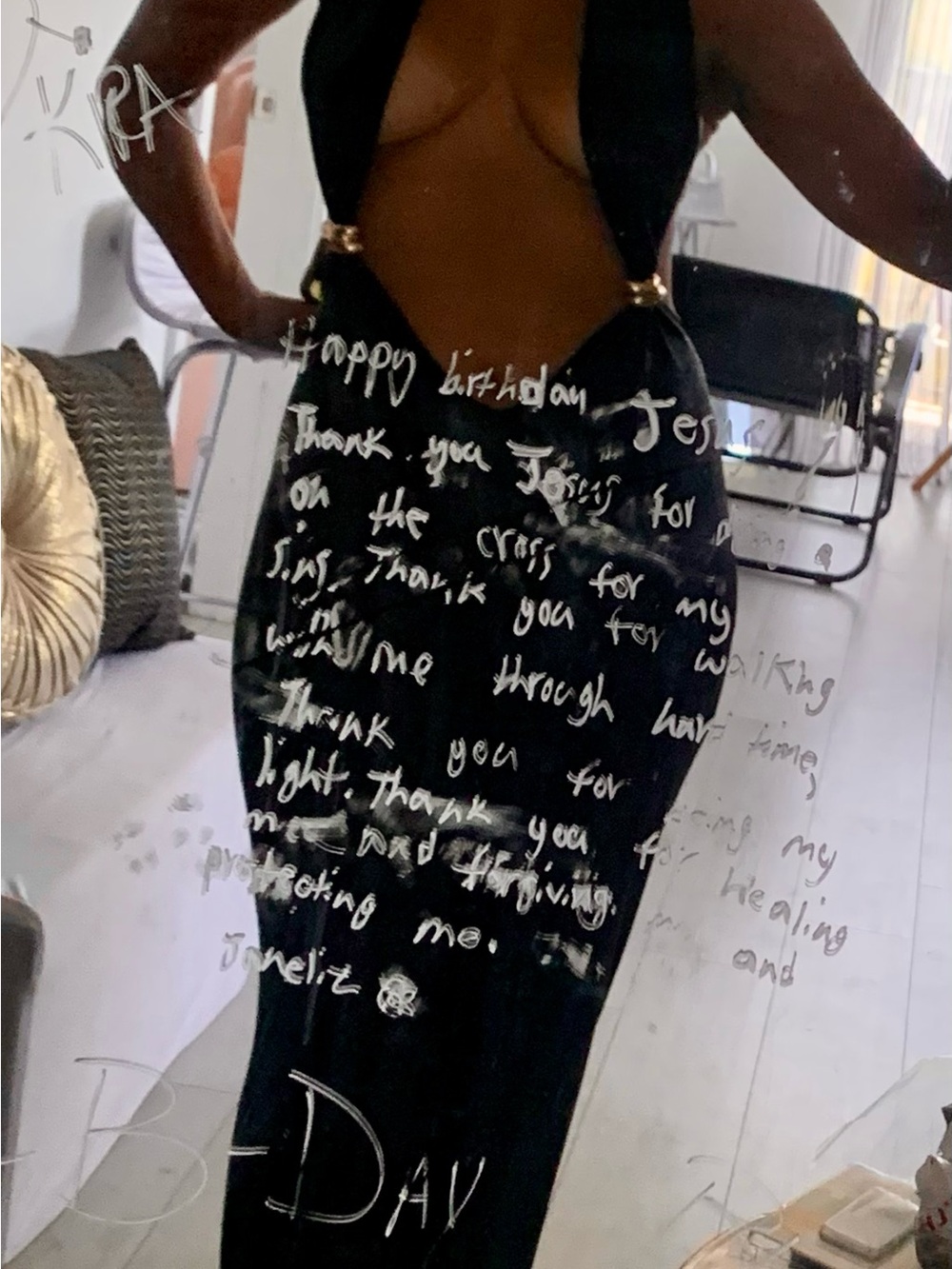 Black Deep-V Halter Jumpsuit Pantsuit
